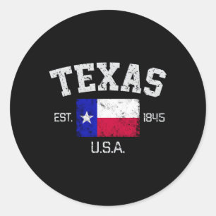 Texas Austin Est 1845 Runt Klistermärke