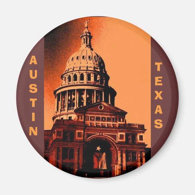 TEXAS, AUSTIN MAGNET (Framsidan)