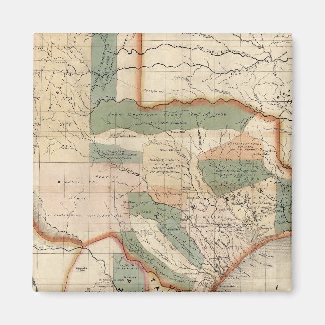 Texas, av David H Burr Magnet (Framsidan)