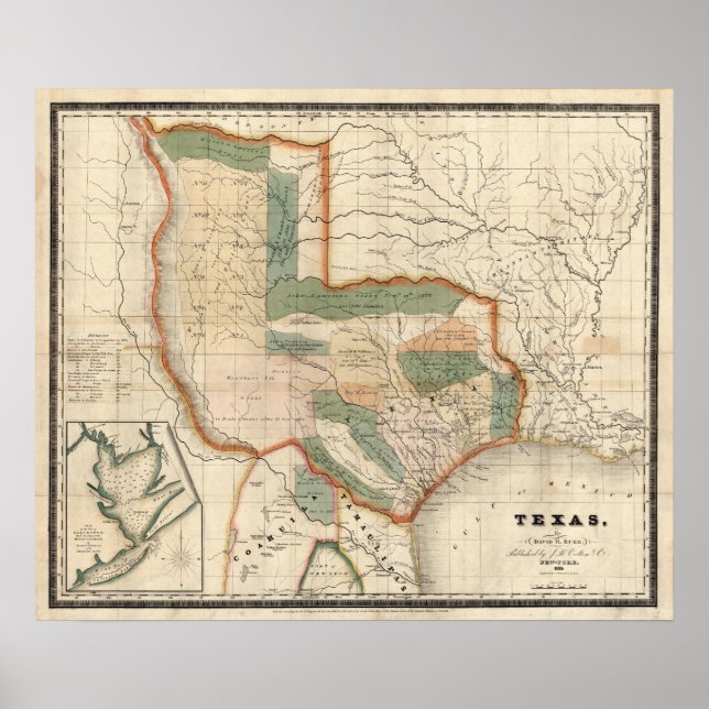 Texas, av David H Burr Poster (Framsidan)