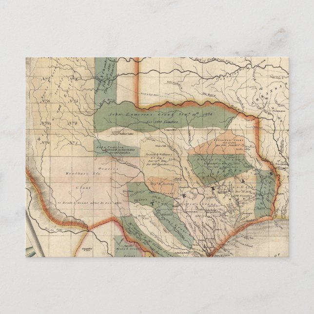 Texas, av David H Burr Vykort (Framsida)