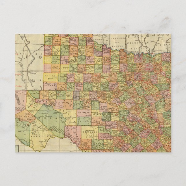 Texas av Rand McNally Vykort (Framsida)