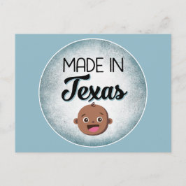 Texas Baby Funny Blue African Black Baby Vykort