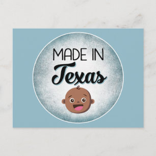 Texas Baby Funny Blue African Black Baby Vykort