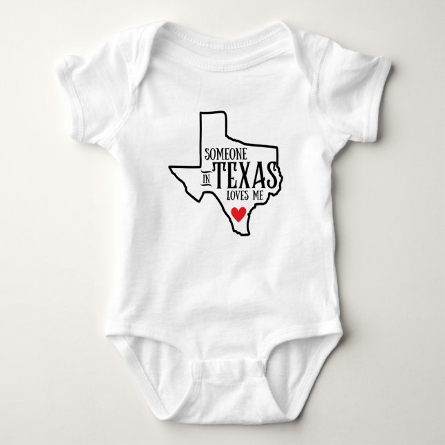 Texas Baby, någon i Texas Kärlek Me T Shirt (Framsida)