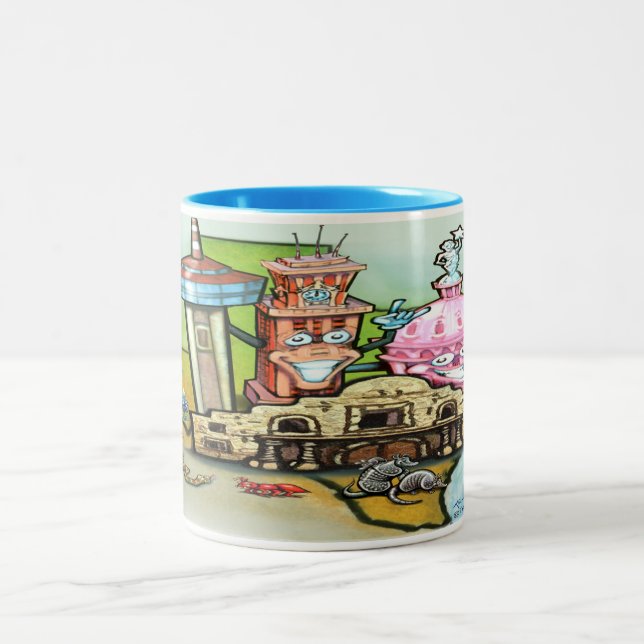 Texas Backe Land 2-tonkaffe Mugg (Center)