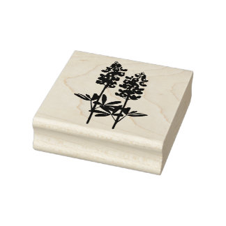 Texas Backe Land Blånät Rubber Art Frimärke Stämpel