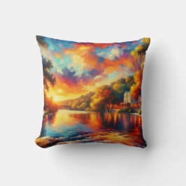 "Texas Backe Land: River Sunset" Kudde