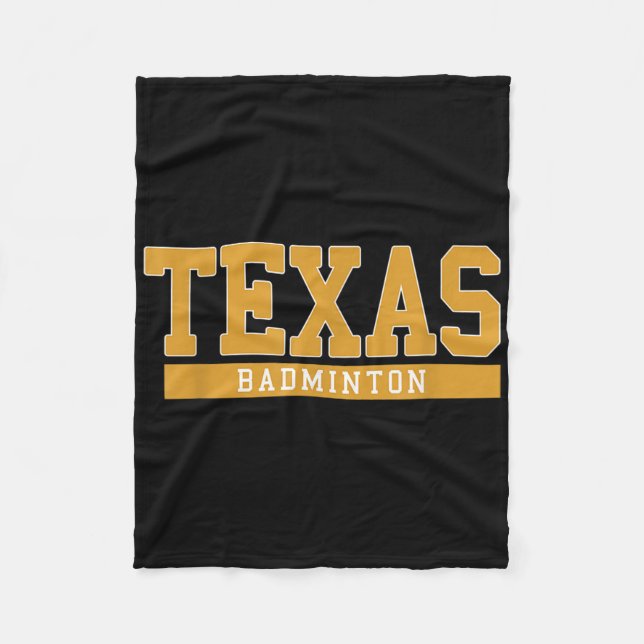 Texas Badminton  Fleecefilt (Framsidan)