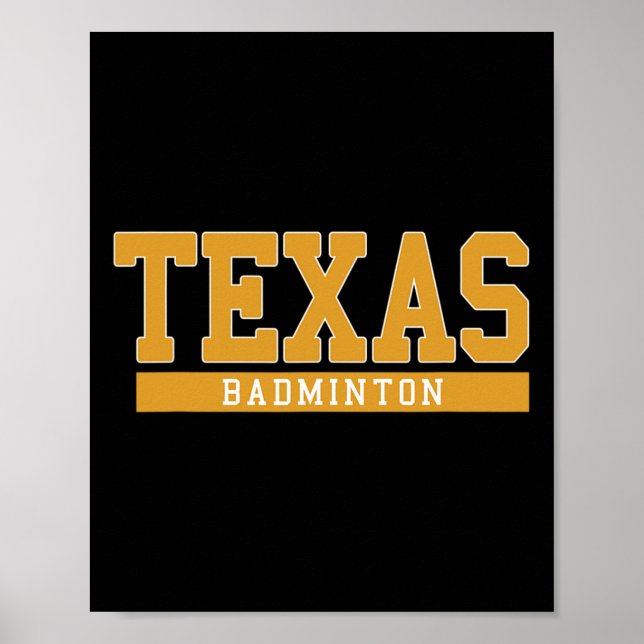Texas Badminton Poster (Framsidan)