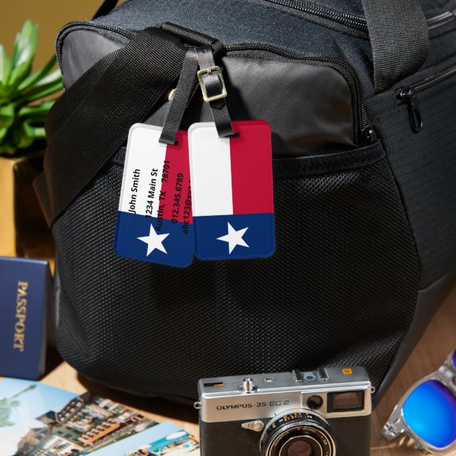 Texas Bagagebricka (Fram & Baksida)