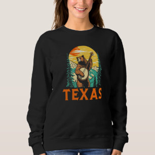 Texas banjoplockande björn utomhus & musik t shirt