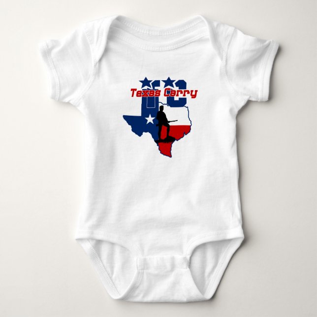 Texas bär babybodysuiten t-shirt (Framsida)