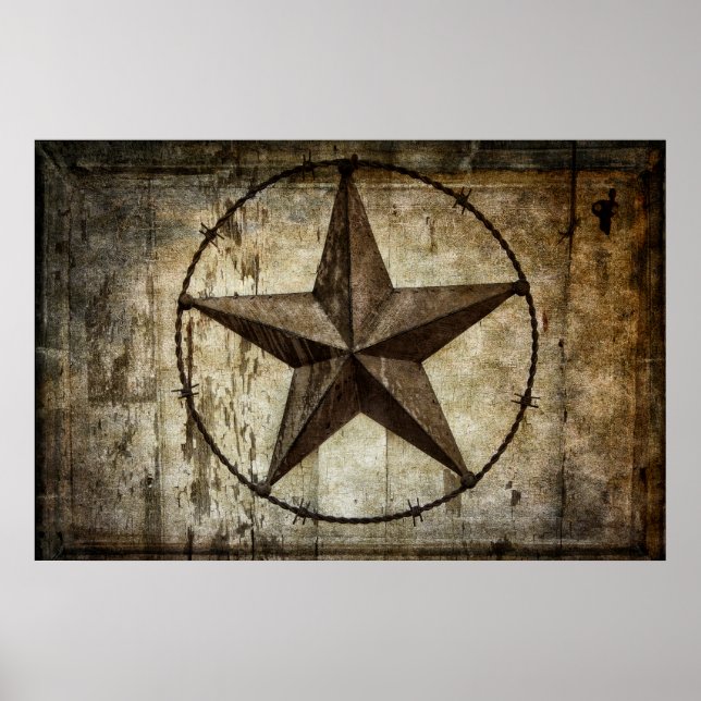 TEXAS BARBED STAR POSTER (Framsidan)