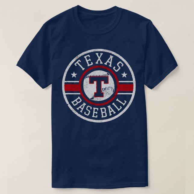 Texas baseball City TShirt T Shirt (Design framsida)