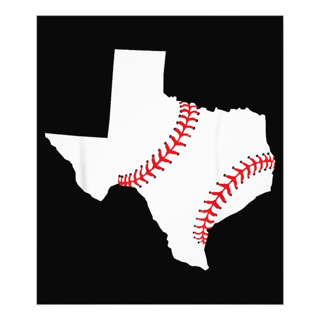Texas Baseboll State rolig Texas Baseboll  Fototryck (Framsidan)