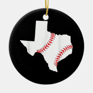 Texas Baseboll State rolig Texas Baseboll  Julgransprydnad Keramik