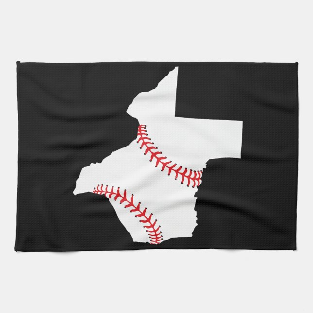 Texas Baseboll State rolig Texas Baseboll  Kökshandduk (Horisontell)