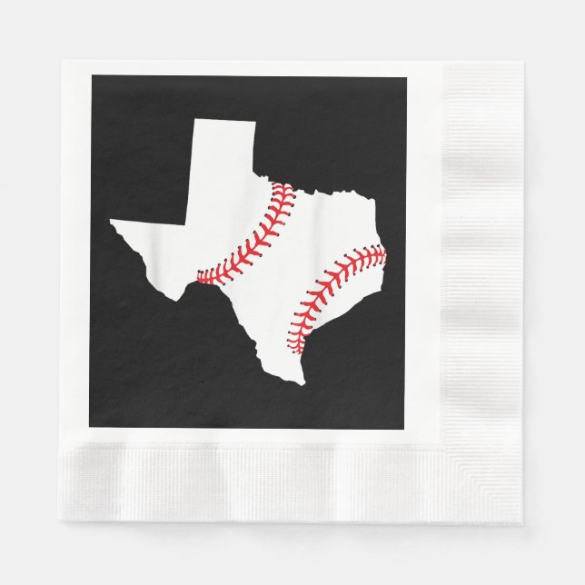 Texas Baseboll State rolig Texas Baseboll  Pappersservett (Framsidan)