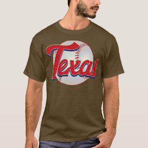 Texas Baseboll Vintage Baseboll Lag Present T Shirt