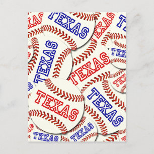 Texas Basebollar Collage Vykort