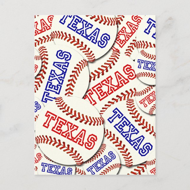 Texas Basebollar Collage Vykort (Framsida)
