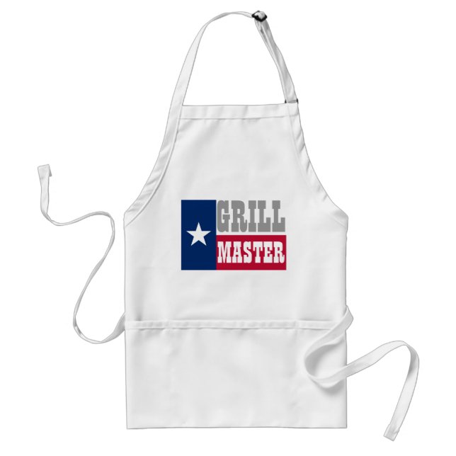 Texas BBQ förkläde för grillmästare | Texas flagga (Framsidan)
