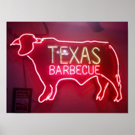 ’Texas BBQ’ Poster