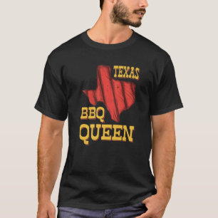 Texas BBQ Queen Barbecue Smoking Kött BBQ Grill Gr T Shirt