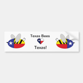 Texas Bee Bumper Sticker Bildekal