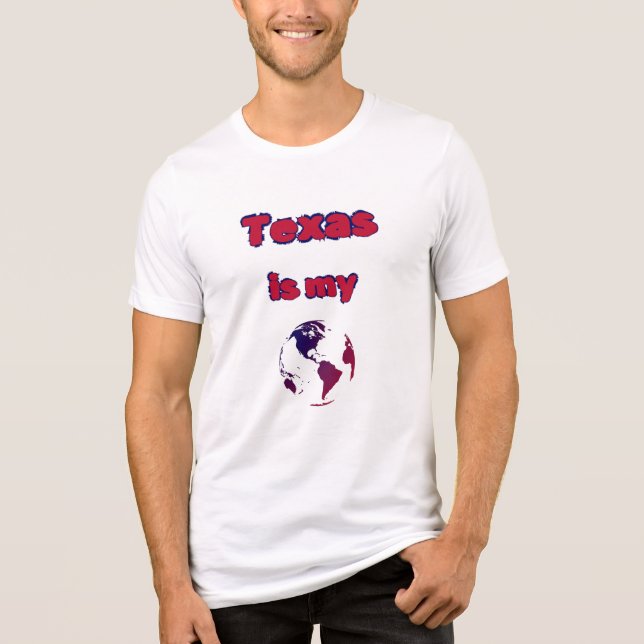 TEXAS,Bella+Canvas Tri-blend T-Shirt (Framsida)