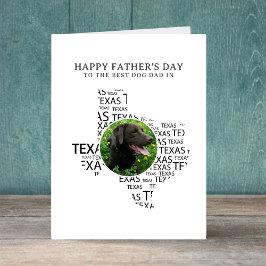 Texas Best Dog Dad Photo Father’s Day Helgkort