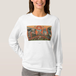 Texas (betande plats för nötkreatur) stort brev tee shirt