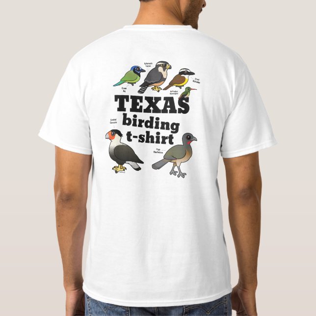 Texas Birding T-Shirt (design på baksidan) (Baksida)