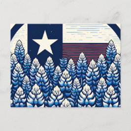 Texas blåbonor Statsflagga Texansk stolthet        Vykort