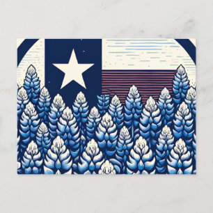 Texas blåbonor Statsflagga Texansk stolthet Vykort