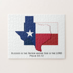 TEXAS Blad nation TEXAN FLAGGA Pussel