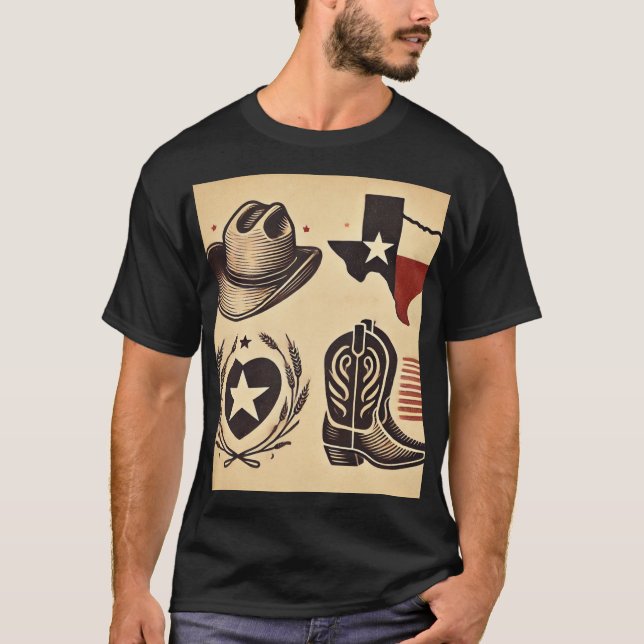 Texas Bless Ditt hjärta T Shirt (Framsida)