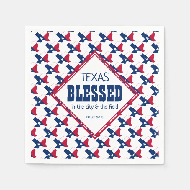 TEXAS BLESSEED Självständighet Christian Party Pap Pappersservett (Framsidan)