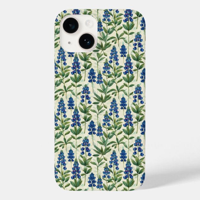 Texas Blue Bonnet Blomma Floral iPhone-fodral (Baksida)