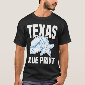 TEXAS BLUE PRINT - DALLAS FOOTBALL T SHIRT