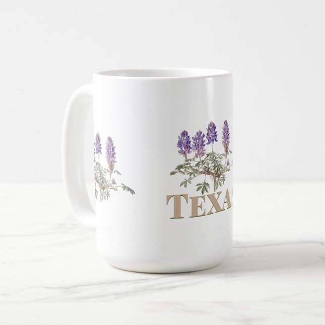 Texas Bluebonnet 2 Kaffemugg (Framsida vänster)