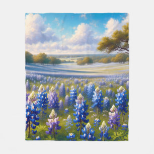 Texas Bluebonnet Ängslandskap Fleecefilt