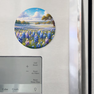 Texas Bluebonnet Ängslandskap Magnet