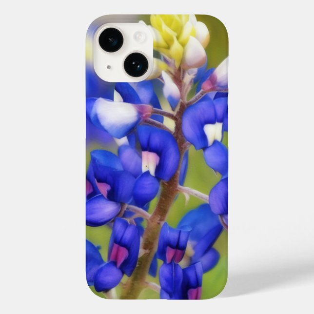 Texas Bluebonnet Blomma Konst Telefonfodral (Baksida)