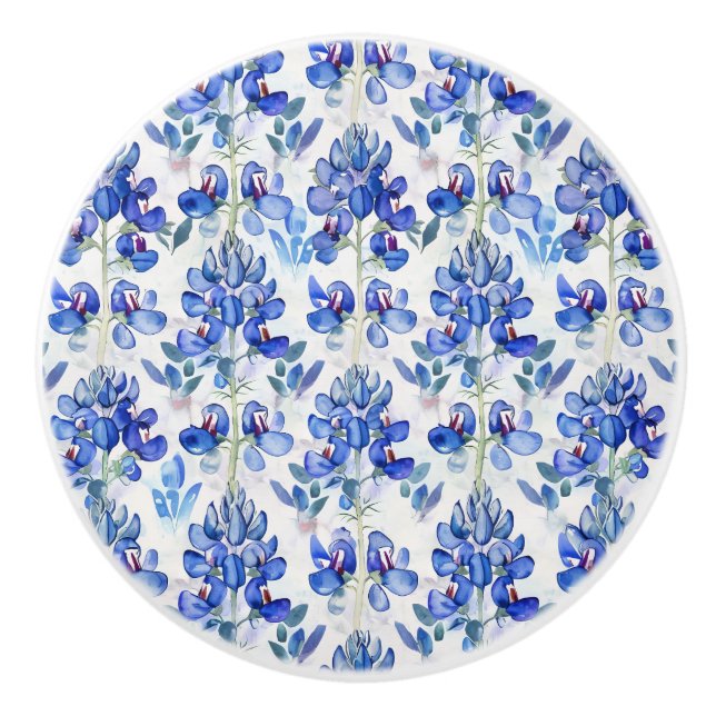 Texas Bluebonnet Blue Wildblomme Blommönster Knopp (Framsidan)