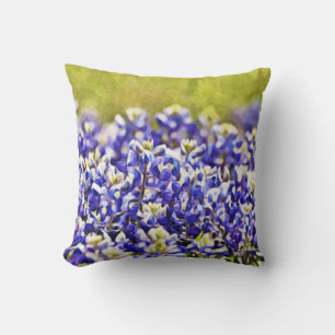 Texas Bluebonnet Flower Art Dekorativ kudde