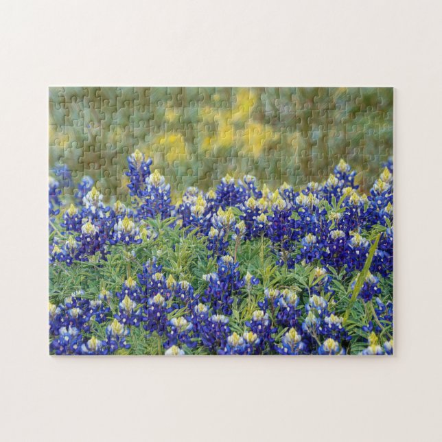 Texas Bluebonnet Flowers Art Puzzle Pussel (Horisontell)
