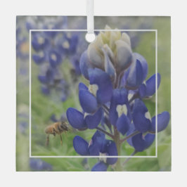 Texas Bluebonnet Glass Ornament
