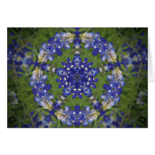 Texas Bluebonnet Kaleidoscope Hälsningskort